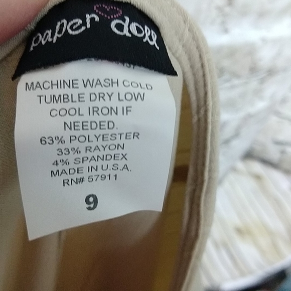 paper doll Pants & Jumpsuits Paper Doll Woman Trouser Pant Tan Size